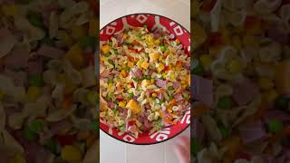 Ham Pasta Salad  Summer Salad Shortcut [upl. by Ailsa]