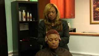 How to Care for Naturally Kinky Black Hair  AfricanAmerican Hairstyling [upl. by Dleifniw]