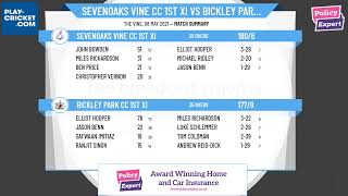 Premier 1st XI Round 1  Sevenoaks Vine CC 1st XI v Bickley Park CC 1st XI [upl. by Suilmann330]