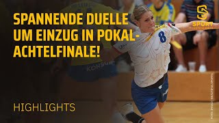 Highlights der 1 Runde im DHBPokal der Frauen 202324  SDTV Handball [upl. by Cirek]