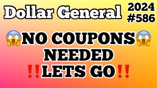 2024586😱Dollar General Couponing‼️NO COUPONS NEEDED‼️LETS GO‼️Must Watch👀👀 [upl. by Derwin]