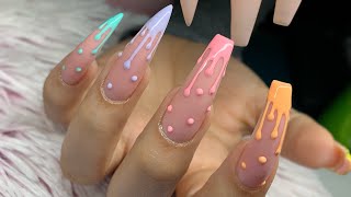 Watch Me Work Drip Nails w Ombre Cuticle Cuffs  Oddly Satisfying  Gradient Nail Art [upl. by Tarah177]