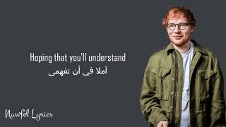 Ed Sheeran  Thinking Out Loud lyrics مترجمة [upl. by Ynnatirb]