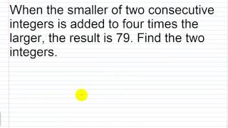 Consecutive Integer Word Problems [upl. by Tomasz288]