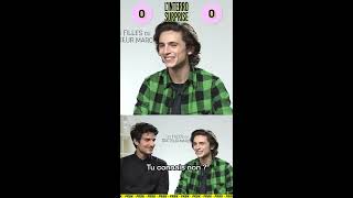 Timothée Chalamet amp Louis Garrel speak French with English subs [upl. by Northey]