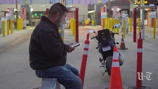 Workers sleep at the border after changes on ports of entry [upl. by Oloapnaig]