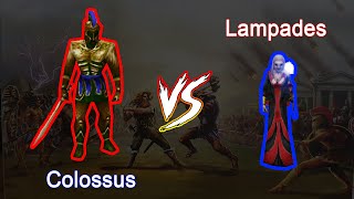 Age of Mythology  Colossus vs Lampades [upl. by Eimerej]