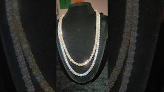 For Sale Two 5mm 20 amp 22inch Moissanite Tennis Chains 680 OBO for both or 375 for each shorts [upl. by Savil]