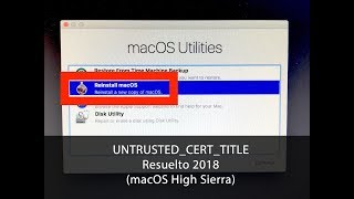 Error UNTRUSTEDCERTTITLE en Mac RESUELTO [upl. by Ahsykal717]