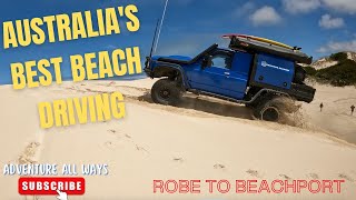 BEACHPORT TO ROBE 🤠 4WDING THROUGH SAND DUNES AND THE BEACH [upl. by Galen]