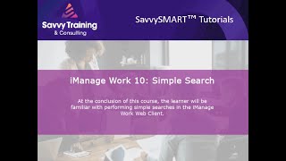 iManage Work 10 Basic Search [upl. by Clara]