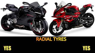 Ducati Panigale V2 VS BMW S1000RR specs top speed features panigalev2 bmws1000rr [upl. by Eerok]