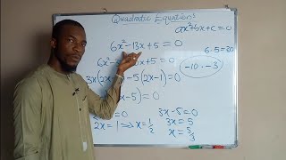 QUADRATIC EQUATIONS  Solution by Factorization [upl. by Atazroglam153]