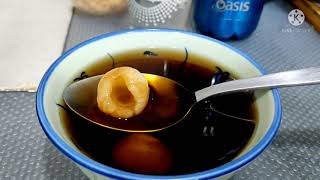 Traditional Chin chow grass jelly with longan in Syrup Dessert [upl. by Euqinahc577]