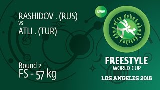 Round 3 FS  57 kg G RASHIDOV RUS df S ATLI TUR 74 [upl. by Dorothy]