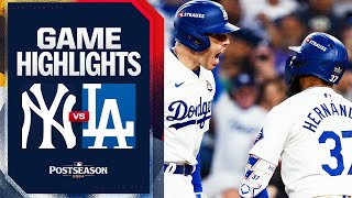 Yankees vs Dodgers World Series Game 2 Highlights 102624  MLB Highlights [upl. by Rednazxela]