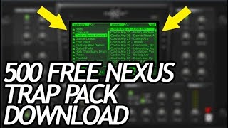 Nexus 2 vst plugin Trap Expansion pack download 500 free presets [upl. by Ahsima]