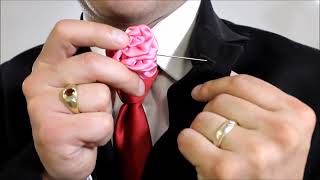 How to Wear a Lapel Flower Pin  Never Lose it again [upl. by Sapienza517]