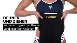 Anziehen eines arena Powerskin Carbon Wettkampfanzugs Frauen [upl. by Nikolai526]