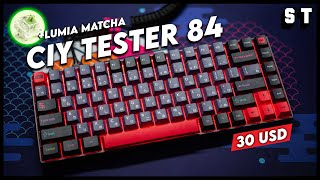 30 CIY Tester 84 Budget Keyboard Kit  Lumia Matcha GMK Dracula PBT  Samuel Tan [upl. by Navetse]