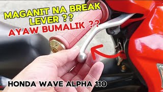 Honda wave alpha 110  Maganit na break lever newbiemotovlogph [upl. by Mossolb]