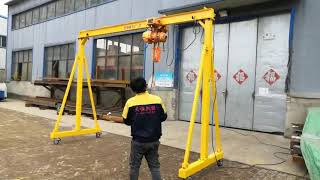 Gantry Crane hoist pulleyGantry Crane Lifting Hoist Manufacturer direct sale [upl. by Rehsa]