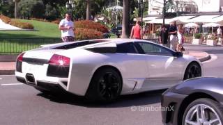 CLK DTM AMG Cabrio  Murciélago  F430 in Monaco HD [upl. by Ahser797]