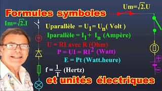 10 formules  unités et symboles d’électricité à connaître [upl. by Kcyrred]