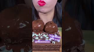 Stella ASMR chocolate profiterole cake Nutella biscuit donut ice cream Mukbang bites only shorts [upl. by Benjamin]