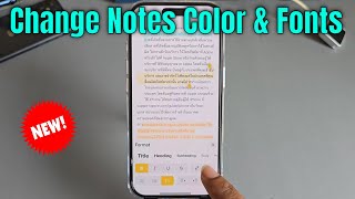 How to Change Font Color in Apple Notes iOS 18 [upl. by Aekim]