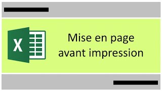 Mise en page Excel avant impression [upl. by Cirdek]