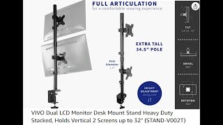 VIVO Dual Monitor Stand Review [upl. by Guido553]