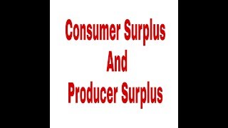 Consumer Surplus and Producer Surplus [upl. by Aihsyla]