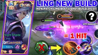 NEW PATCH LING 1 SHOT BUILD COMBO 2023 LING PERFECT BUILD amp ROTATION GAMEPLAY  MLBB [upl. by Nilre]