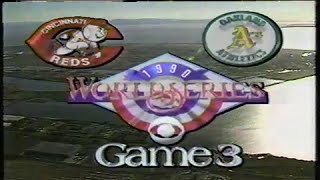 1990 World Series Game 3 Reds at As [upl. by Atinod255]