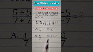 Simplifying Fraction math mathematics mathshorts [upl. by Frere]