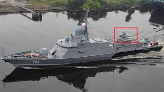 PantsirM Air Defense System onboard Project22800 Corvettes are able to destroy cruise missiles [upl. by Ainnet]