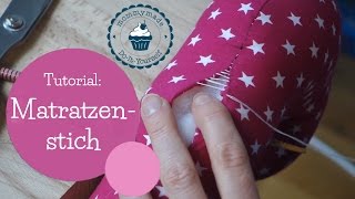 Matratzenstich Anleitung  Unsichtbare Naht  Leiterstich  Zaubernaht Nähanleitung mommymade [upl. by Kcuhc]