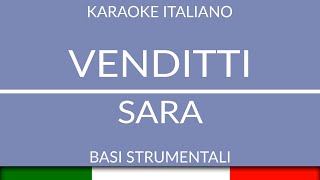 ANTONELLO VENDITTI  SARA KARAOKE ITALIANO  SUONATO base karaoke italiano🎤 [upl. by Krucik]