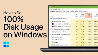 How to fix 100 Disk Usage in Windows 11 [upl. by Maurise]