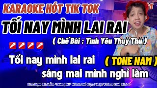 Karaoke Tối Nay Mình Lai Rai  Tone Nam  Nhạc Chế Tình Yêu Thủy Thủ Viết Lời Thái Là Phấy [upl. by Anerhs]