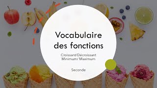 Fonction croissante décroissante notion de minimum et maximum  Seconde [upl. by Atiral]