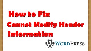 How to Fix Cannot Modify Header Information [upl. by Ardnael]