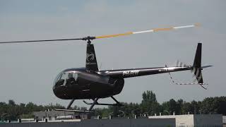 ROBINSON R44 PHRIW DEPARTING FROM KORTRIJK WEVELGEM EBKT BELGIUM 118 [upl. by Yddor]