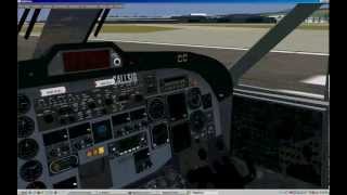 Flightgear Swiss Air Force Beechcraft 1900D Takeoff [upl. by Vasilis]