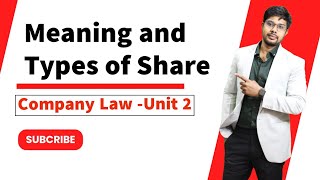 Meaning and Types of Share Capital  Company Law  unit 2  Bcom and Mcom [upl. by Westmoreland]