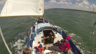 Westerly Centaur headed to Cowes downwind motor sailing [upl. by Dibb310]