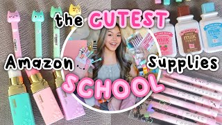 CUTE AMAZON BACK TO SCHOOL SUPPLIES HAUL 📚✏️ [upl. by Nee]