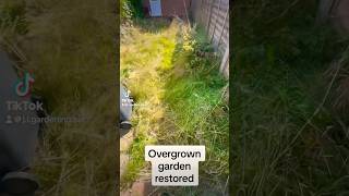 OVERGROWN garden RESTORED overgrowngarden tidy garden satisfying cleaning clearance [upl. by Llerud298]