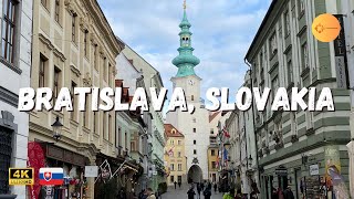 Bratislava Slovakia 4k Winter City Walking Tour [upl. by Dahs]